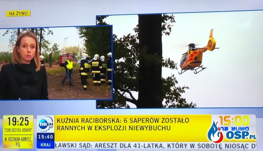 2 saperów zginęło, 4 jest rannych. Nowe fakty po wybuchu w Kuźni Raciborskiej. OSP Ochotnicza Straż Pożarna