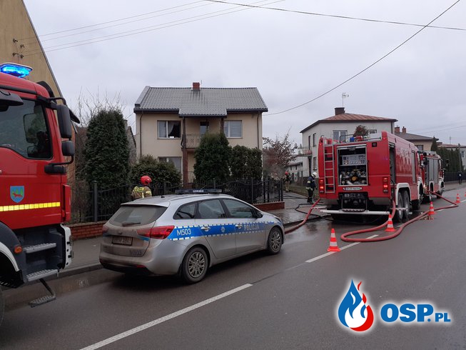 Pożar budynku mieszkalnego w Grajewie OSP Ochotnicza Straż Pożarna