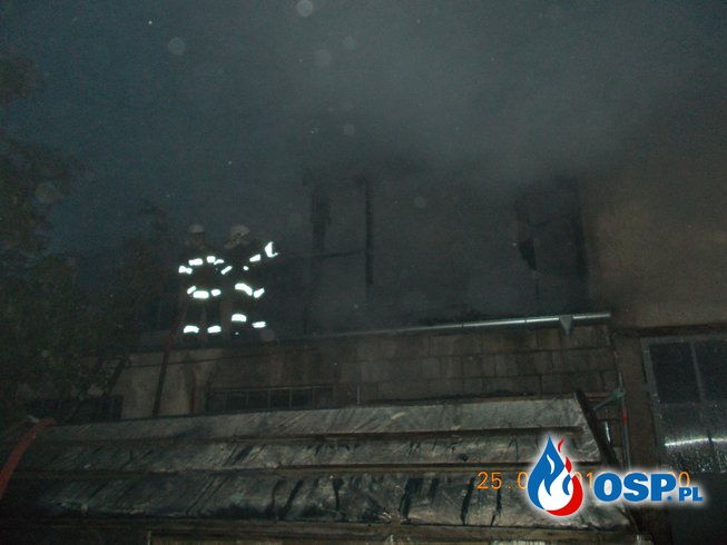 Pożar budynku OSP Ochotnicza Straż Pożarna