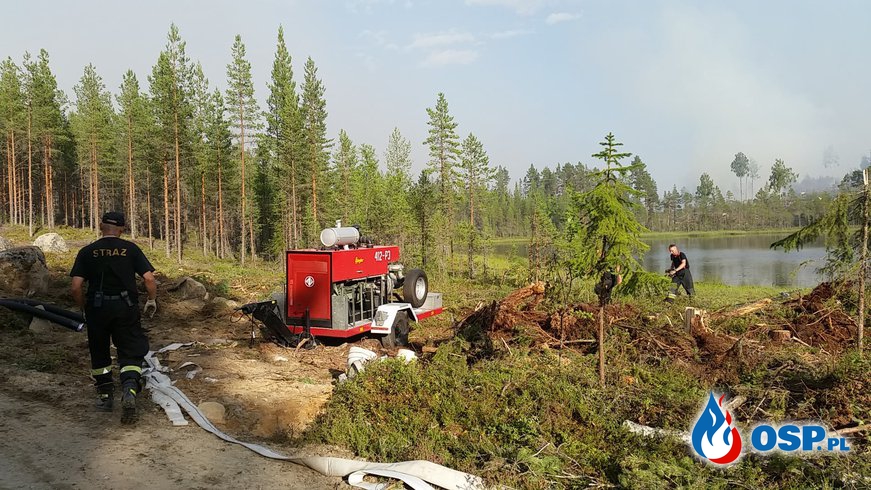 Szwecja: Polscy strażacy bronią miejscowości. Ewakuowano mieszkańców.  [FILM] OSP Ochotnicza Straż Pożarna
