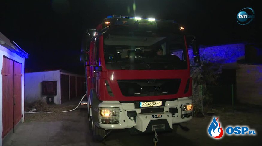 Zwłoki dwóch osób znalezione po pożarze altany ogrodowej. OSP Ochotnicza Straż Pożarna