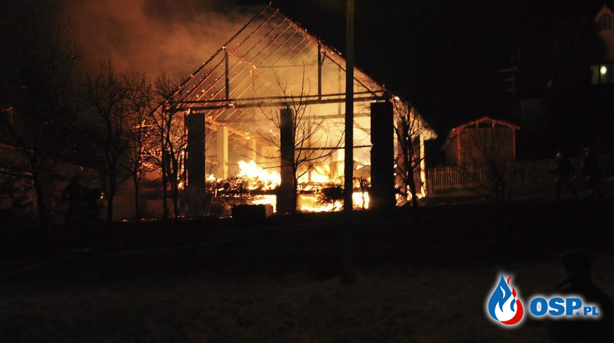 Groźny pożar w Bienkówce OSP Ochotnicza Straż Pożarna