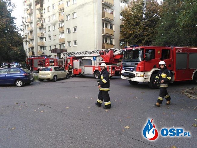 Pożar mieszkania - pozostawiona potrawa na kuchence OSP Ochotnicza Straż Pożarna