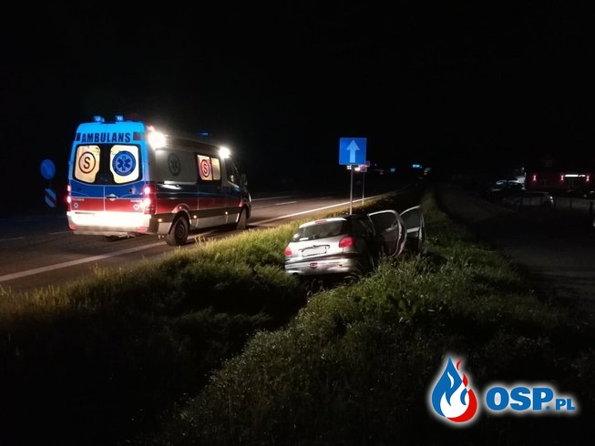 Kolizja samochodu osobowego na DK7 - 5 września 2019r. OSP Ochotnicza Straż Pożarna