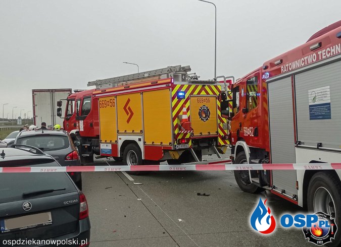 Strażacy jadąc na zabezpieczenie, najechali na groźny wypadek. Interweniował śmigłowiec LPR. OSP Ochotnicza Straż Pożarna