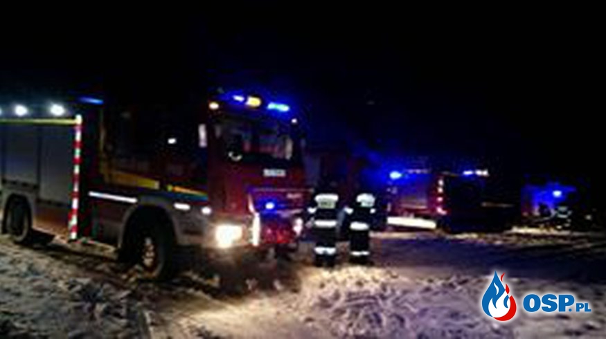 Pożaru domu w Paulinowie 04.12.2016 OSP Ochotnicza Straż Pożarna