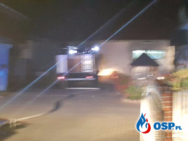Pożar budynków gospodarczych w Dębinie OSP Ochotnicza Straż Pożarna
