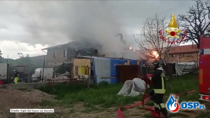 Wybuch i pożar fabryce medycznej marihuany we Włoszech OSP Ochotnicza Straż Pożarna
