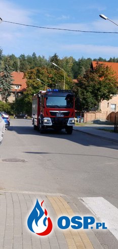 Ulatniający się gaz w bloku przy ulicy Łąkowej OSP Ochotnicza Straż Pożarna