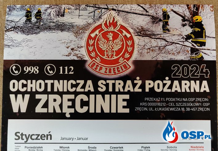 Nowy kalendarz strażacki OSP Ochotnicza Straż Pożarna