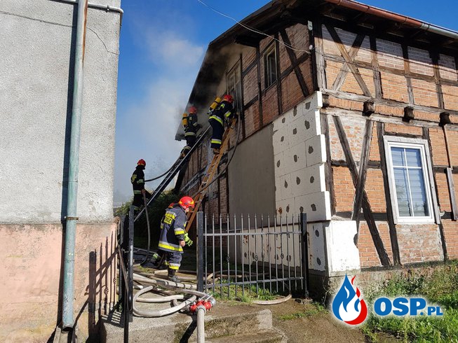 Pożar mieszkania Warcino 03-08-2018 r OSP Ochotnicza Straż Pożarna