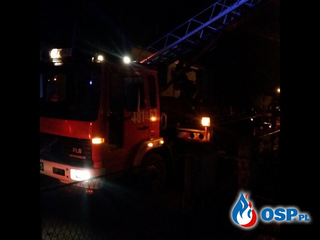 Pożar sadzy w kominie w miejscowości Ligota Bialska OSP Ochotnicza Straż Pożarna
