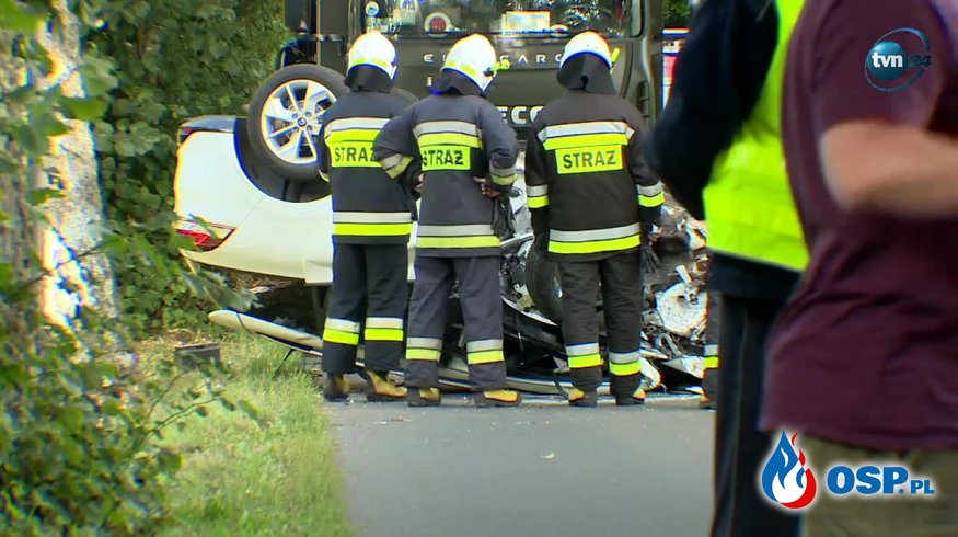 Cztery osoby ranne po wypadku w Trzebiatowie w Zachodniopomorskiem. OSP Ochotnicza Straż Pożarna