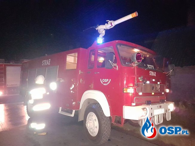 Nocny pożar stodoły OSP Ochotnicza Straż Pożarna