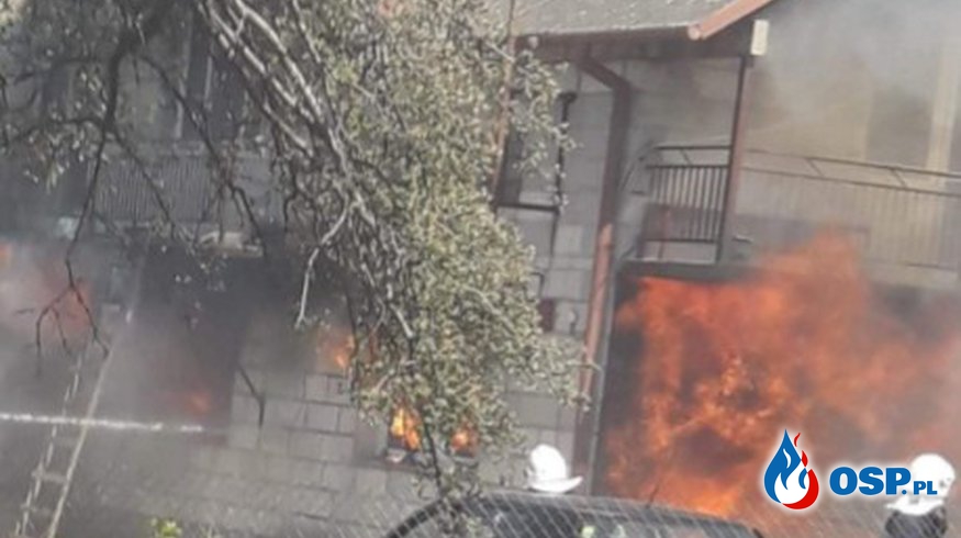 Pożar budynku mieszkalnego (zdjęcia)(21.04.18) OSP Ochotnicza Straż Pożarna
