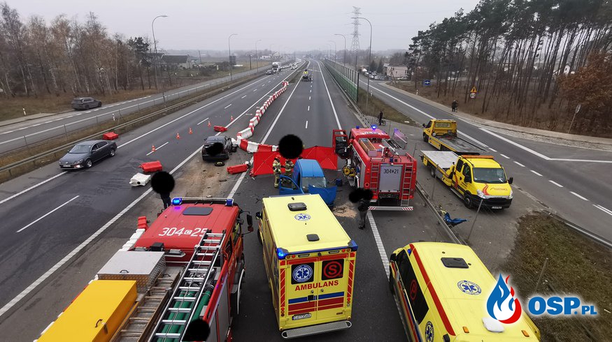 Tragiczny wypadek na S5. Jedna osoba zginęła. OSP Ochotnicza Straż Pożarna