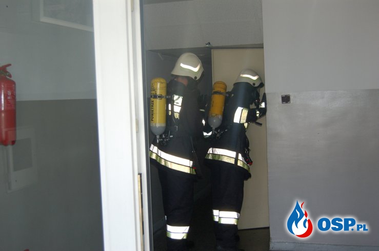 Ćwiczenia w Amice - ewakuacja OSP Ochotnicza Straż Pożarna