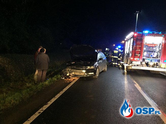 Wypadek na dk 40 w miejscowości Ujazd OSP Ochotnicza Straż Pożarna