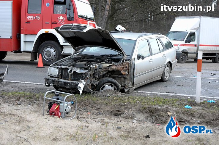 Kierowca z promilami - wypadek na DK nr 5 OSP Ochotnicza Straż Pożarna