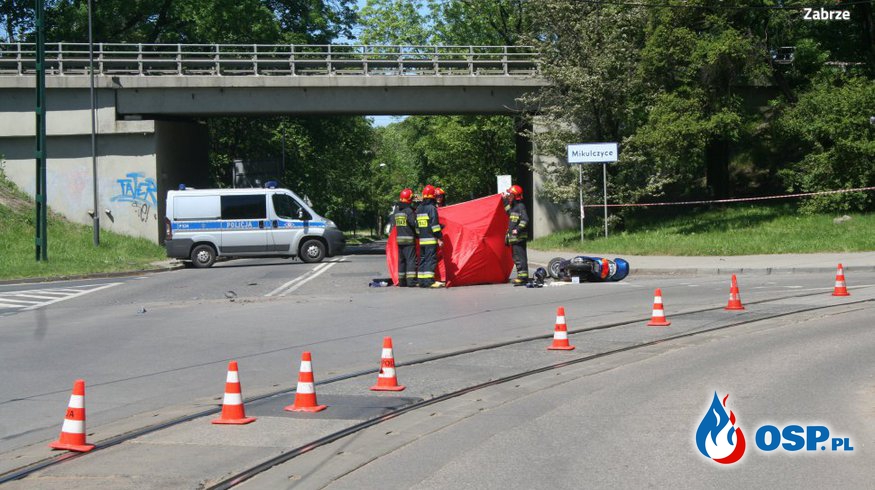 4-letni pasażer motocykla zginął w wypadku w Zabrzu! OSP Ochotnicza Straż Pożarna