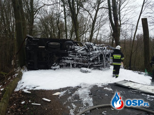 Wypadek droga Barlinek Rychnów OSP Ochotnicza Straż Pożarna