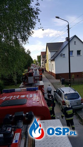 Pożar mieszkania w budynku dwurodzinnym. OSP Ochotnicza Straż Pożarna