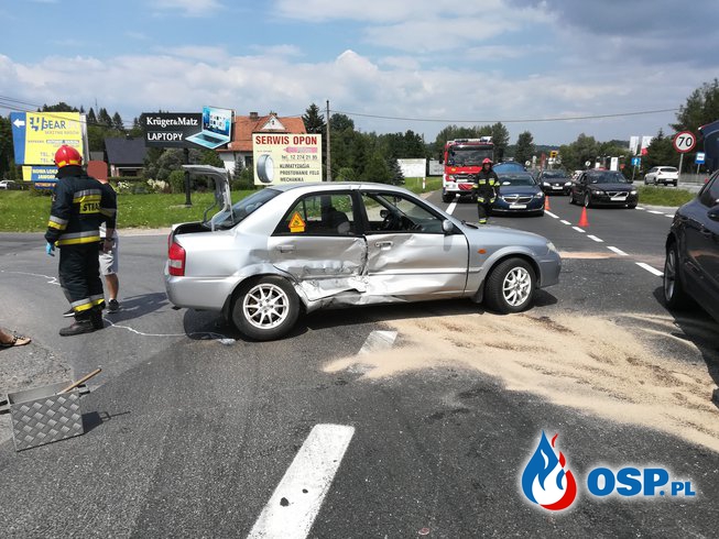 Wypadek - 7 lipca 2018r. OSP Ochotnicza Straż Pożarna