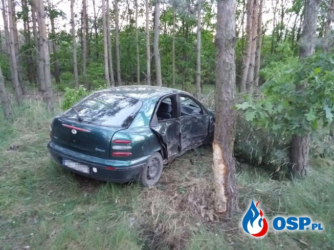 Wypadek w miejscowości Łęka! OSP Ochotnicza Straż Pożarna