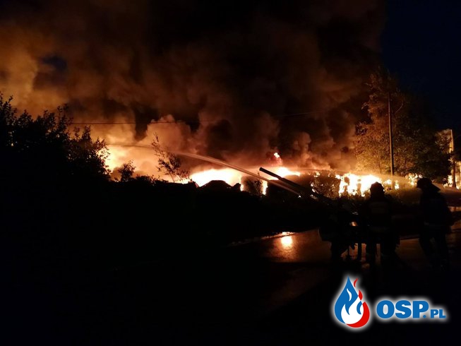 Pożar składowiska odpadów Trzebinia ul.Słowackiego. OSP Ochotnicza Straż Pożarna