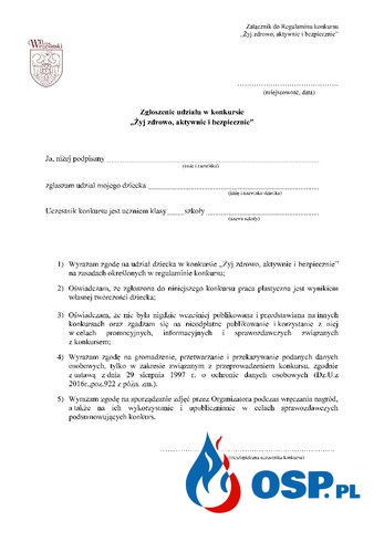 Powiat Wrzesiński zaprasza dzieci do udziału w konkursie! OSP Ochotnicza Straż Pożarna