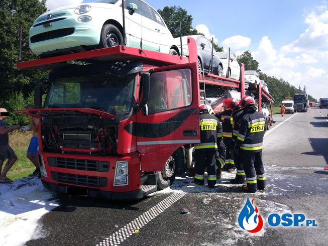 A4 - 241km kierunek Wrocław, Pożar samochodu ciężarowego OSP Ochotnicza Straż Pożarna