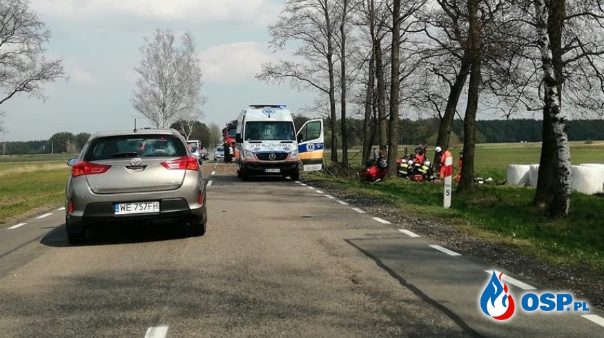 32-letni kierowca i 28-letnia pasażerka zginęli w wypadku BMW. OSP Ochotnicza Straż Pożarna