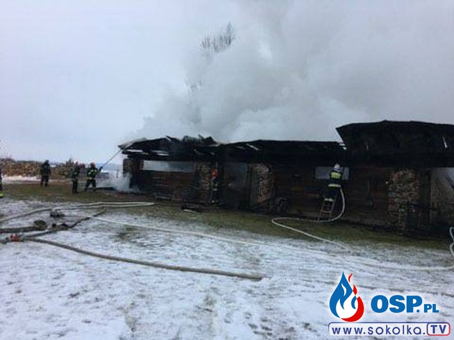 6/2018 Pożar obory w Miszkienikach Wielkich OSP Ochotnicza Straż Pożarna