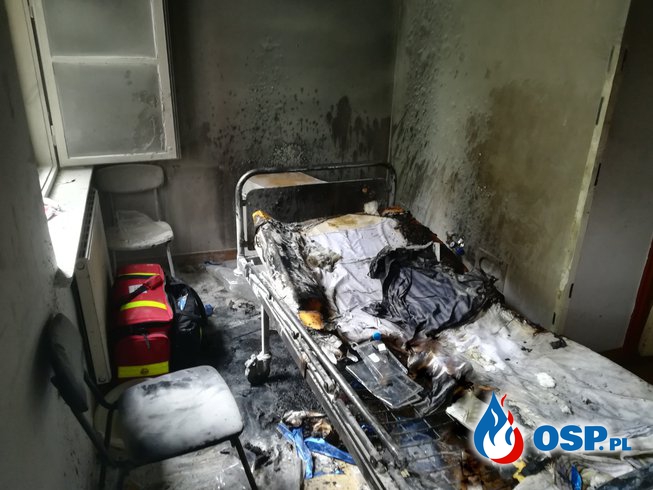 Pożar w szpitalu w Kościanie. Pacjentka jest ciężko poparzona. OSP Ochotnicza Straż Pożarna