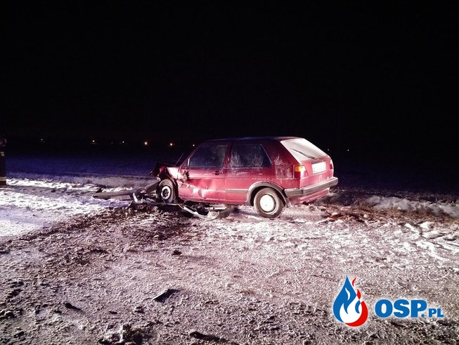 Wypadek samochodowy 8.02.2017 OSP Ochotnicza Straż Pożarna