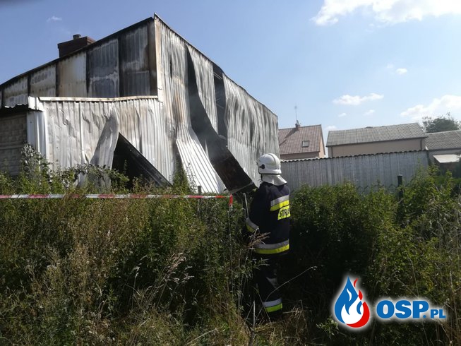 Pożar hali w Borkach 01-02.08.18! OSP Ochotnicza Straż Pożarna