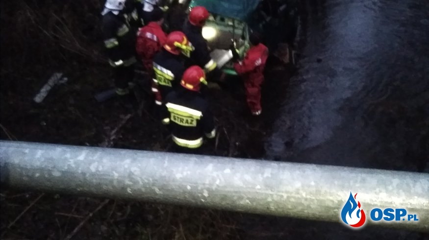 #01/2018 Wypadek drogowy Barkowo Debrzno. OSP Ochotnicza Straż Pożarna