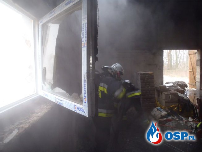 Pożar hali magazynowej OSP Ochotnicza Straż Pożarna