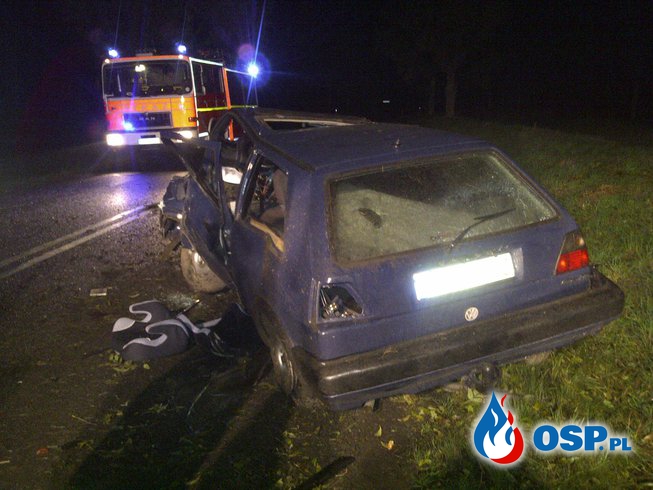 Wypadek drogowy Cerkwica-Gryfice 12.10.2014r. OSP Ochotnicza Straż Pożarna