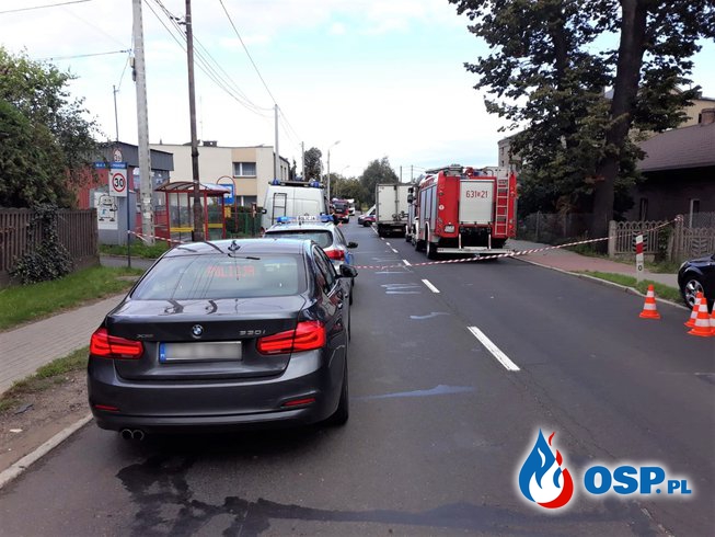6 osób rannych po zderzeniu auta dostawczego z autobusem OSP Ochotnicza Straż Pożarna
