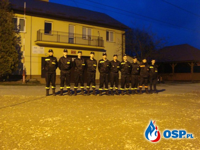 Strażackie ognisko upamiętniające 1050 lecie Chrztu Polski. OSP Ochotnicza Straż Pożarna