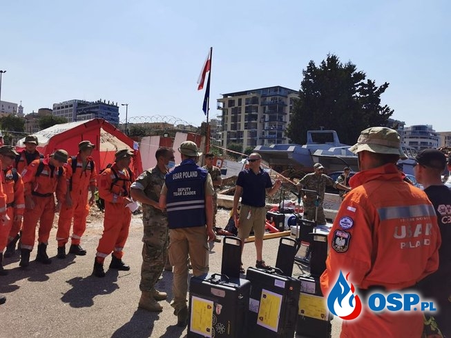 Kolejny dzień akcji Polaków w Libanie. Ratownicy z Polski otrzymali swoją strefę działań. OSP Ochotnicza Straż Pożarna