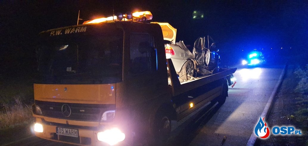 Tragiczny wypadek na trasie Biała - Solec OSP Ochotnicza Straż Pożarna