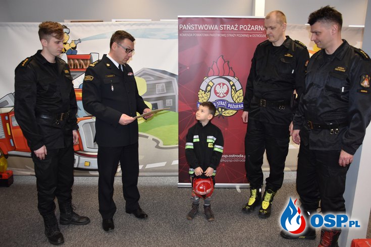 6-letni Brayan uratował dziadka. Strażacy podziękowali małemu bohaterowi. OSP Ochotnicza Straż Pożarna