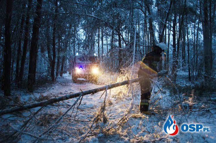Usuwanie skutków opadów śniegu OSP Ochotnicza Straż Pożarna