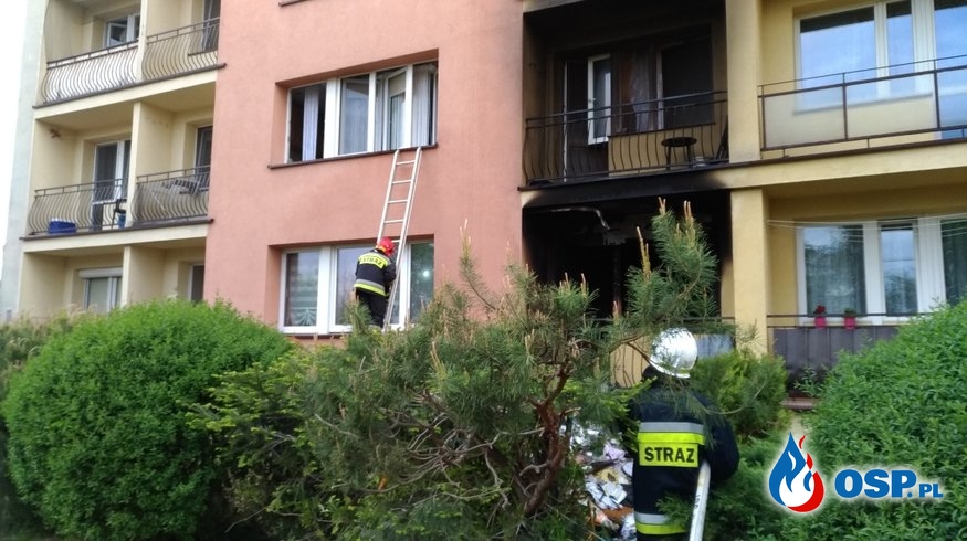 Tragiczny pożar mieszkania w Dąbrowie Tarnowskiej. Jedna osoba nie żyje, cztery ranne. OSP Ochotnicza Straż Pożarna