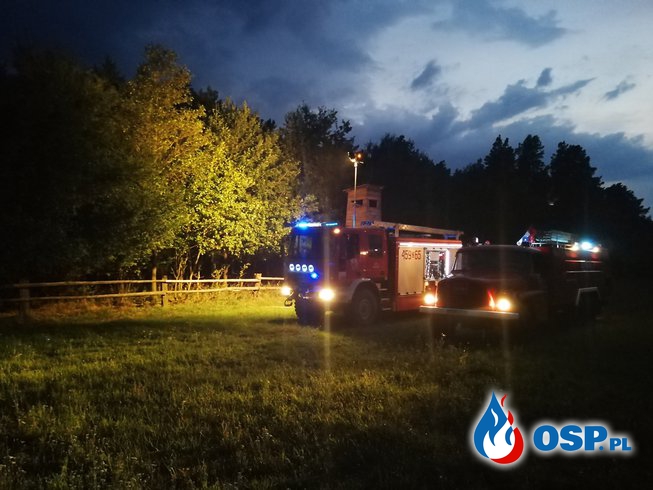 Pożar od uderzenia pioruna OSP Ochotnicza Straż Pożarna