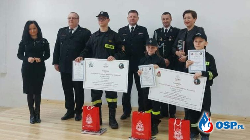 Wręczenie nagród laureatom konkursu ,,Czujka na straży Twojego bezpieczeństwa" MDP OSP Nowe Miasto OSP Ochotnicza Straż Pożarna