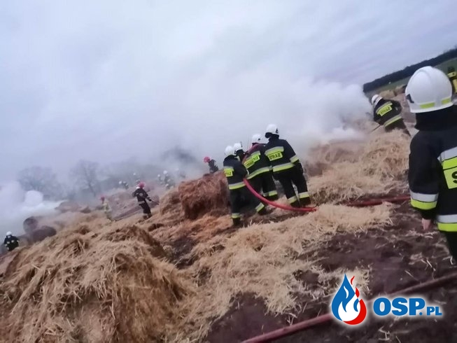 Pożar sterty w Ruszkowie Pierwszym OSP Ochotnicza Straż Pożarna