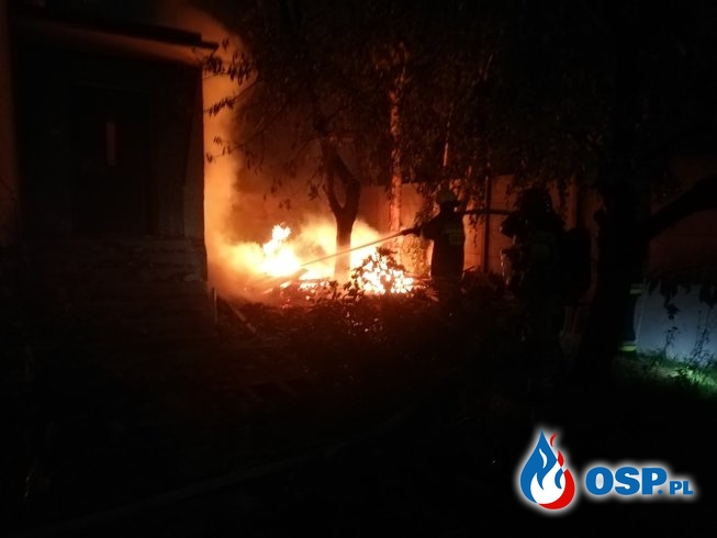 Pożar na posesji OSP Ochotnicza Straż Pożarna